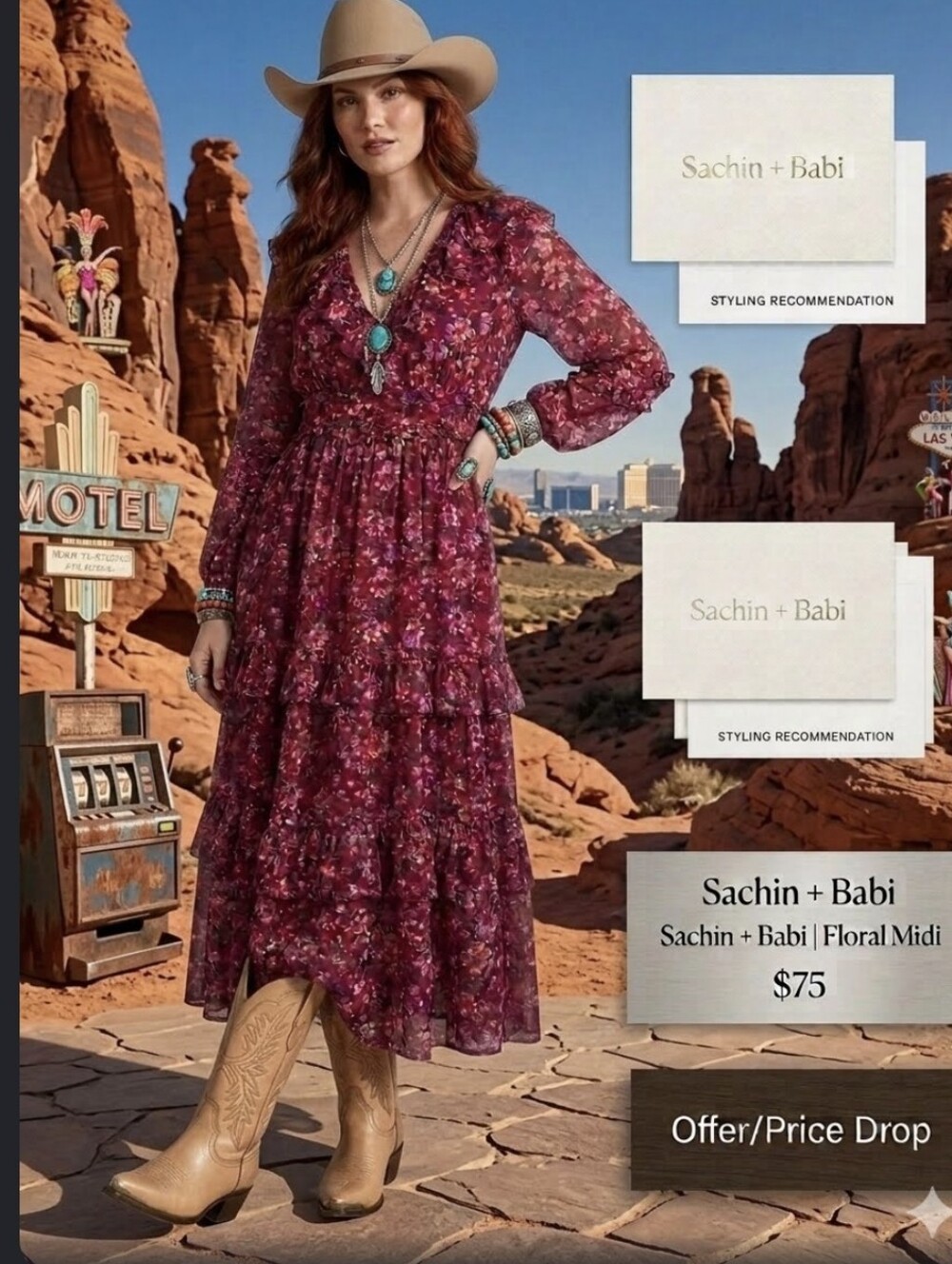 Sachin + Babi | Floral Midi